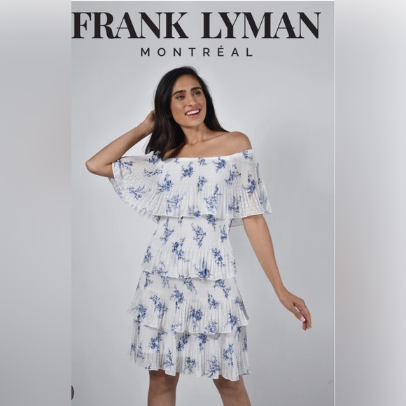 Frank Lyman off shoulder ruffle tiered dress.  NWOT 2003 - Picture 1 of 5